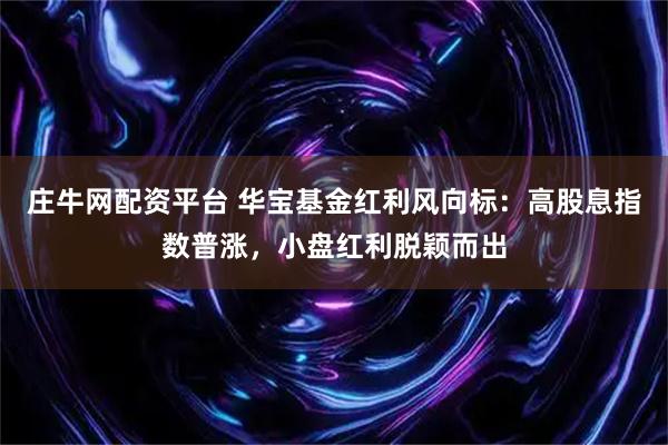 庄牛网配资平台 华宝基金红利风向标：高股息指数普涨，小盘红利脱颖而出