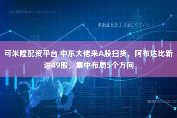 可米隆配资平台 中东大佬来A股扫货，阿布达比新进49股，集中布局5个方向